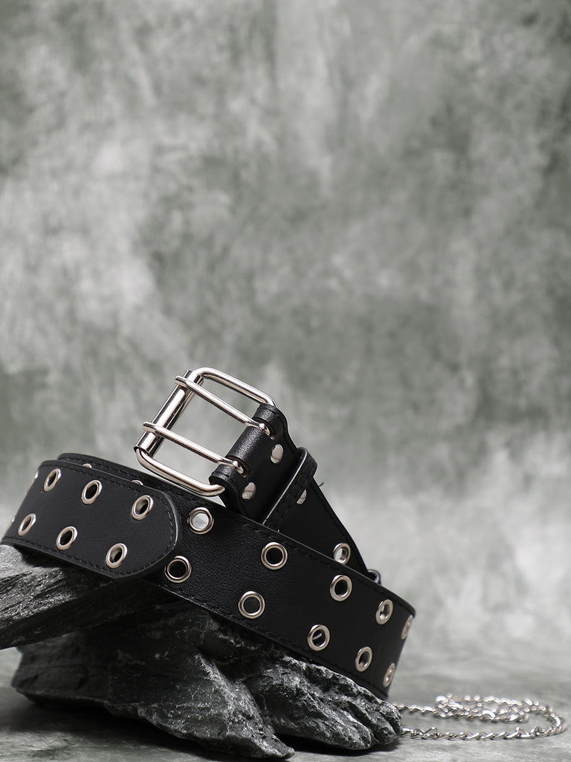 Black Solid Waist Belt