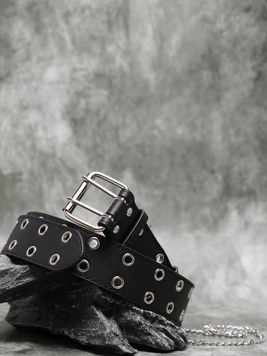 Black Solid Waist Belt