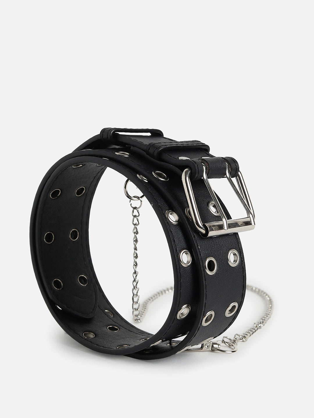 Black Solid Waist Belt