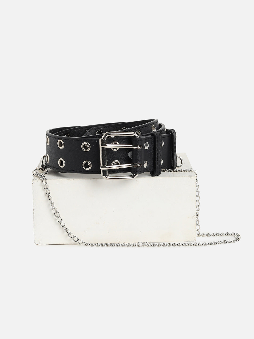 Black Solid Waist Belt