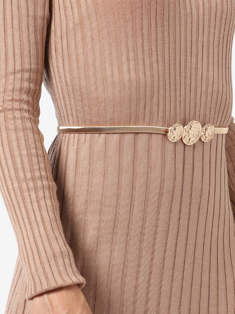 Gold Solid Waist Belt