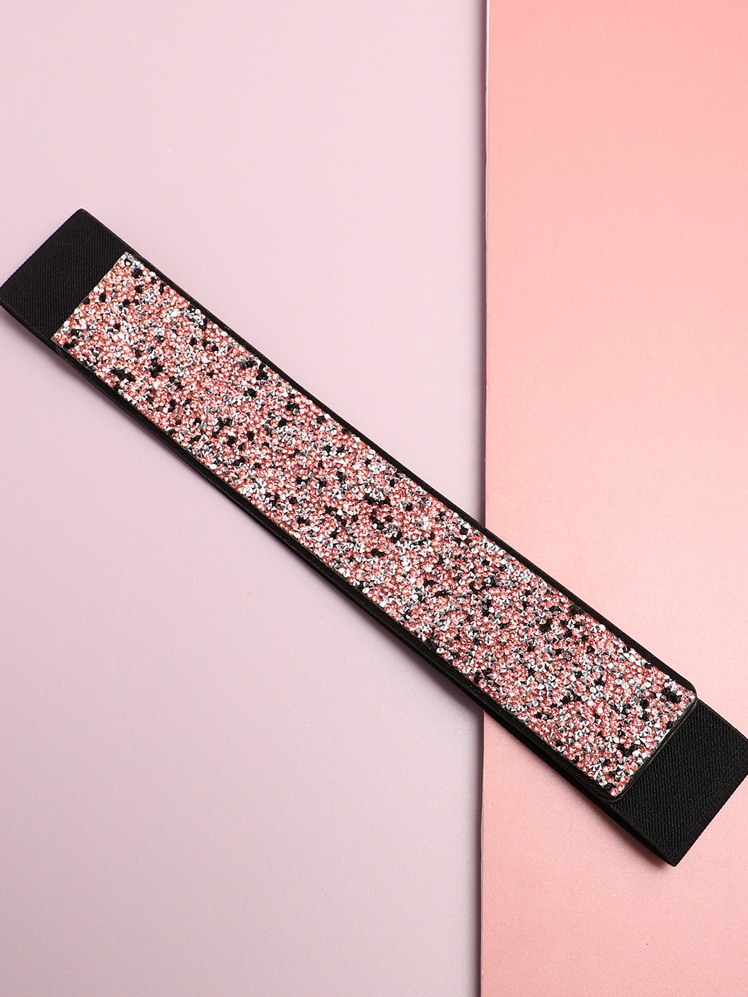 Pink Textured Waist Belt
