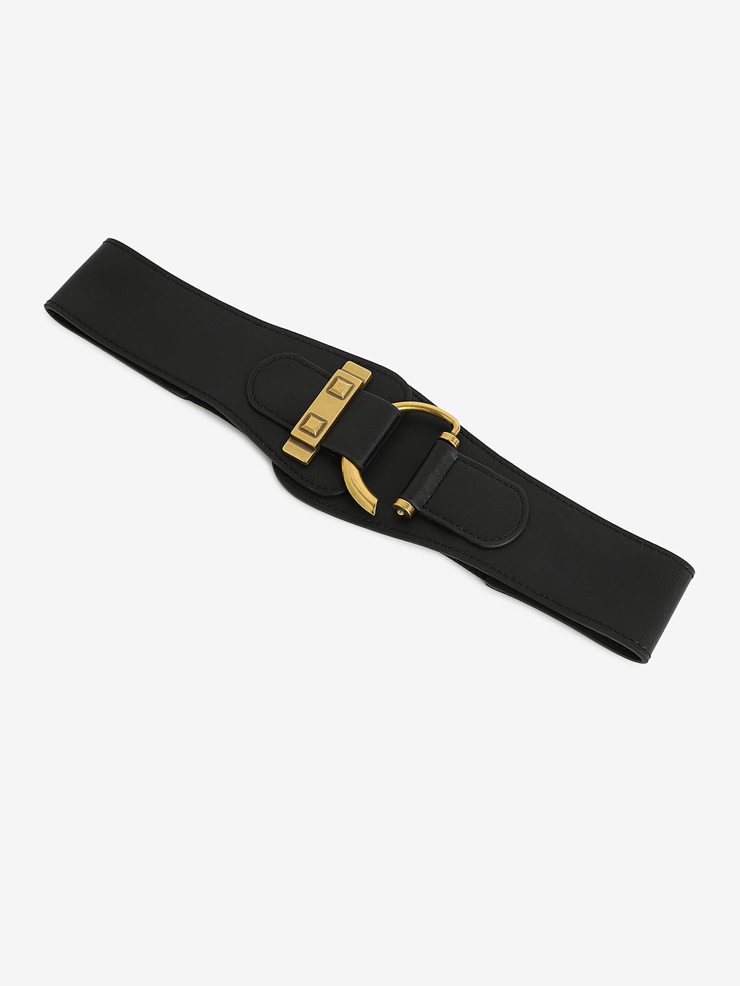 Black Solid Waist Belt