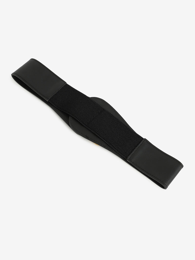 Black Solid Waist Belt