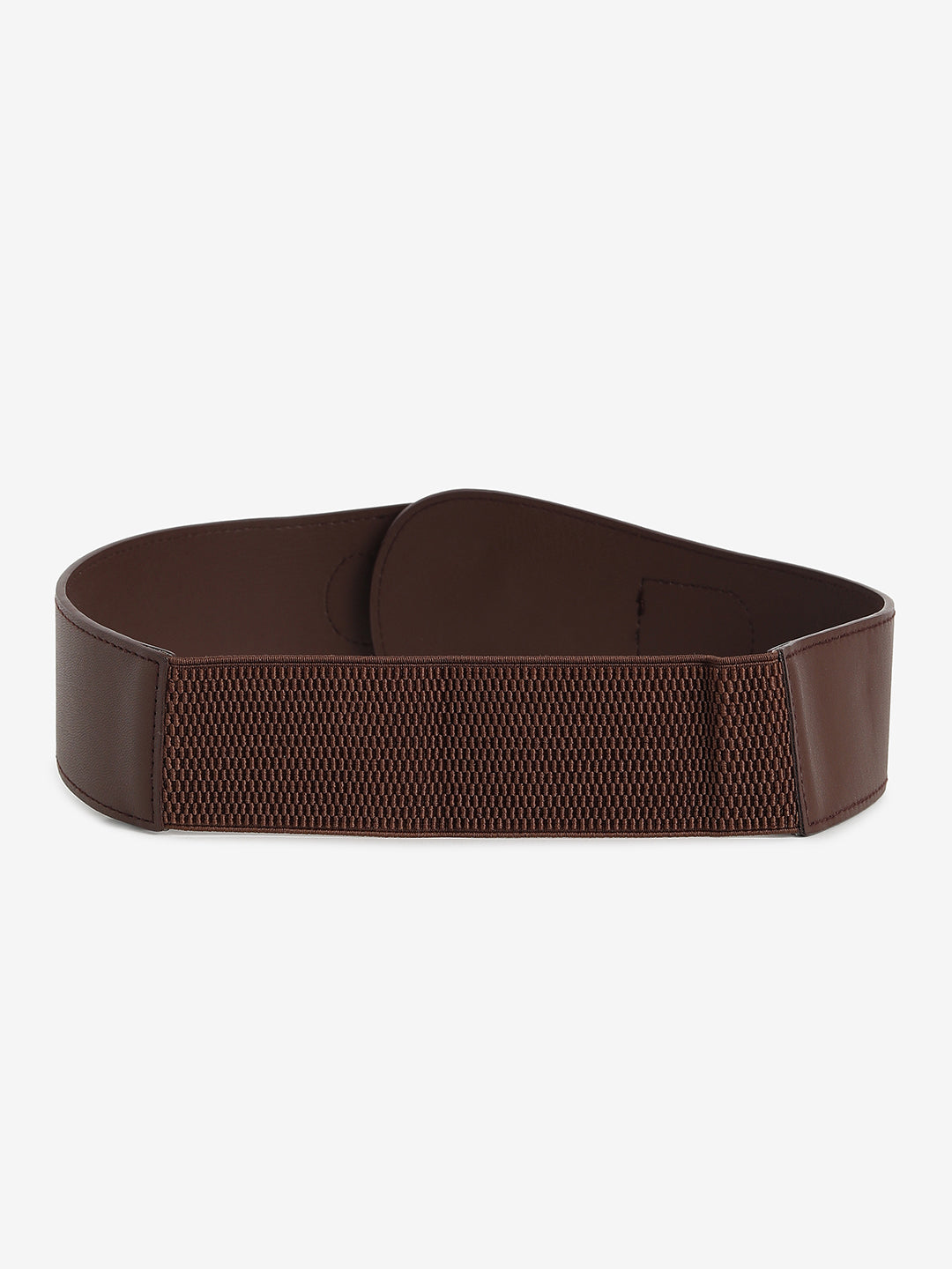 Brown Solid Waist Belt