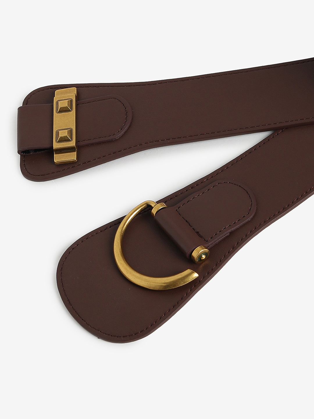 WOMEN BROWN SOLID WAIST BELT