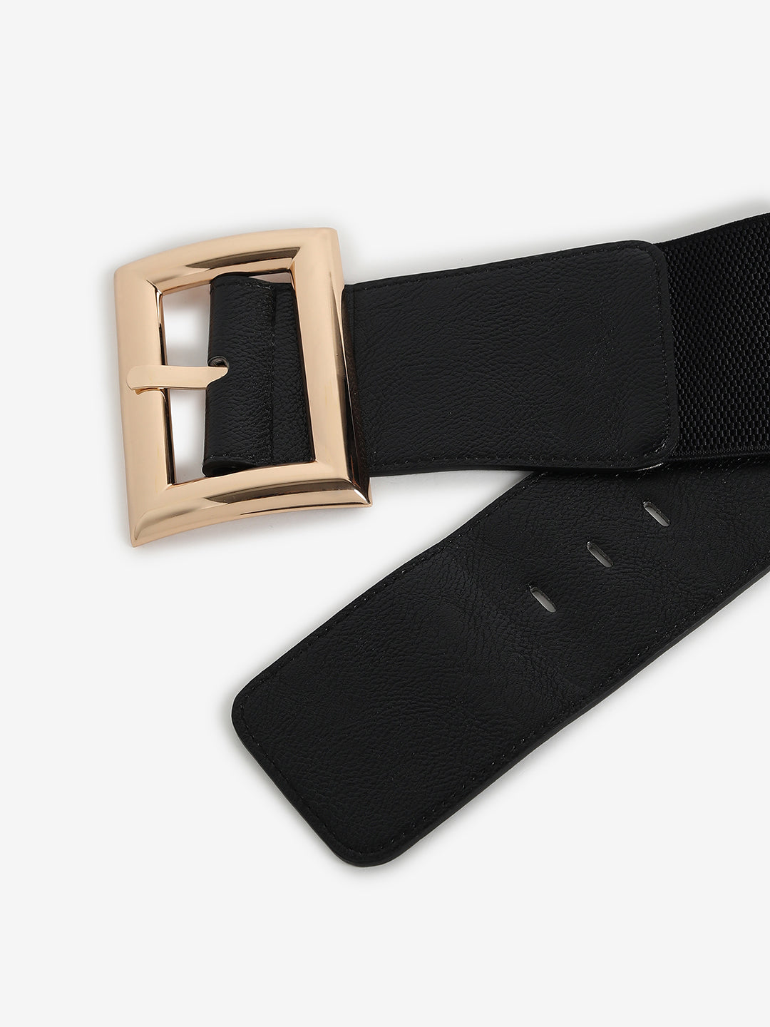 WOMEN BLACK SOLID WAIST BELT