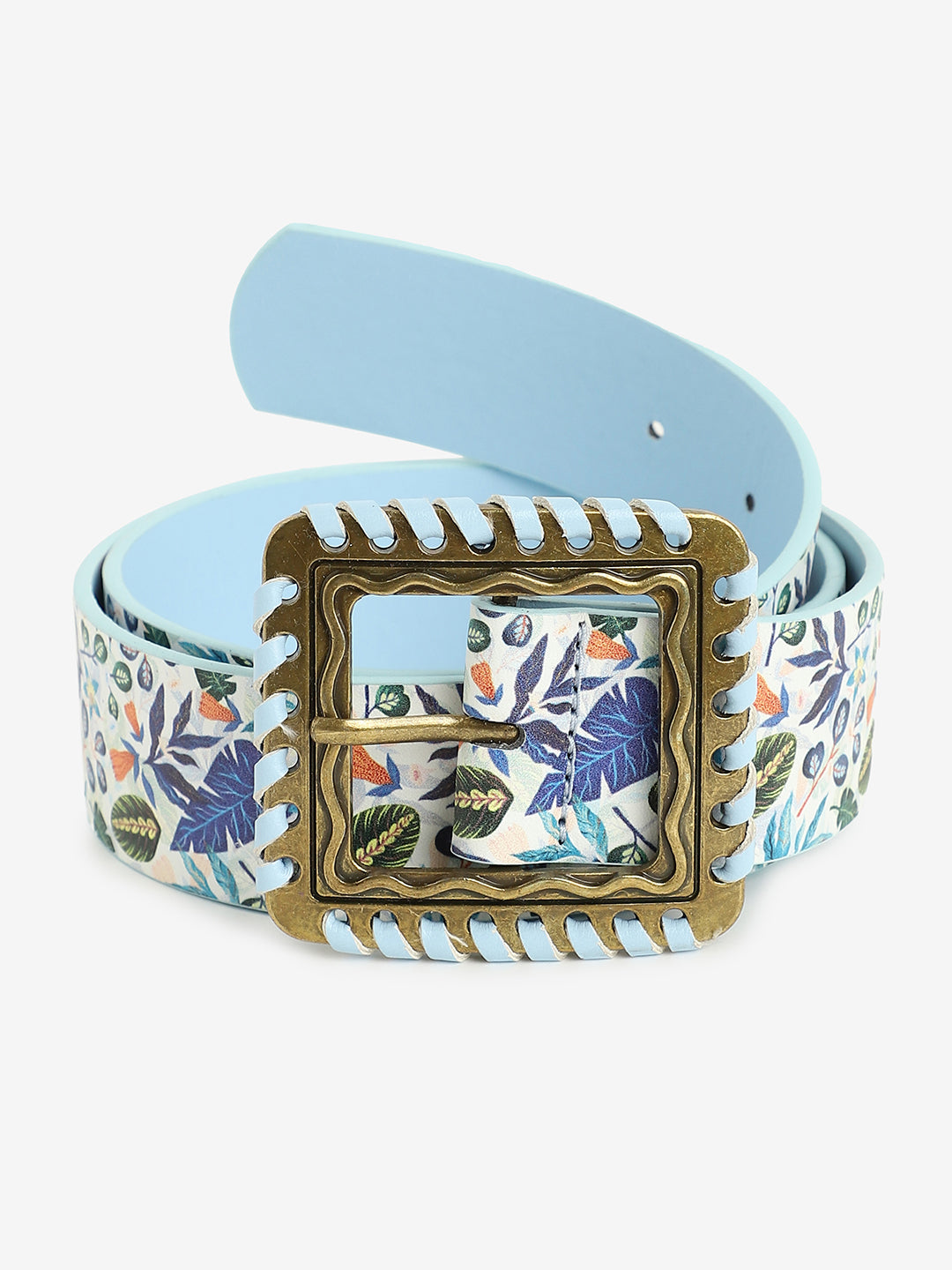 Blue Printed Waist Belt