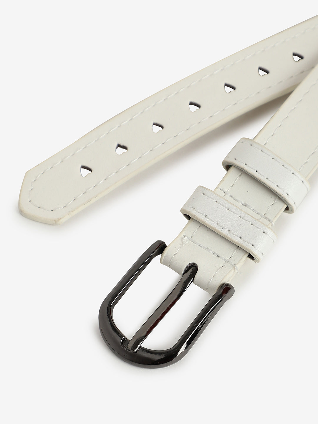 White Solid Waist Belt