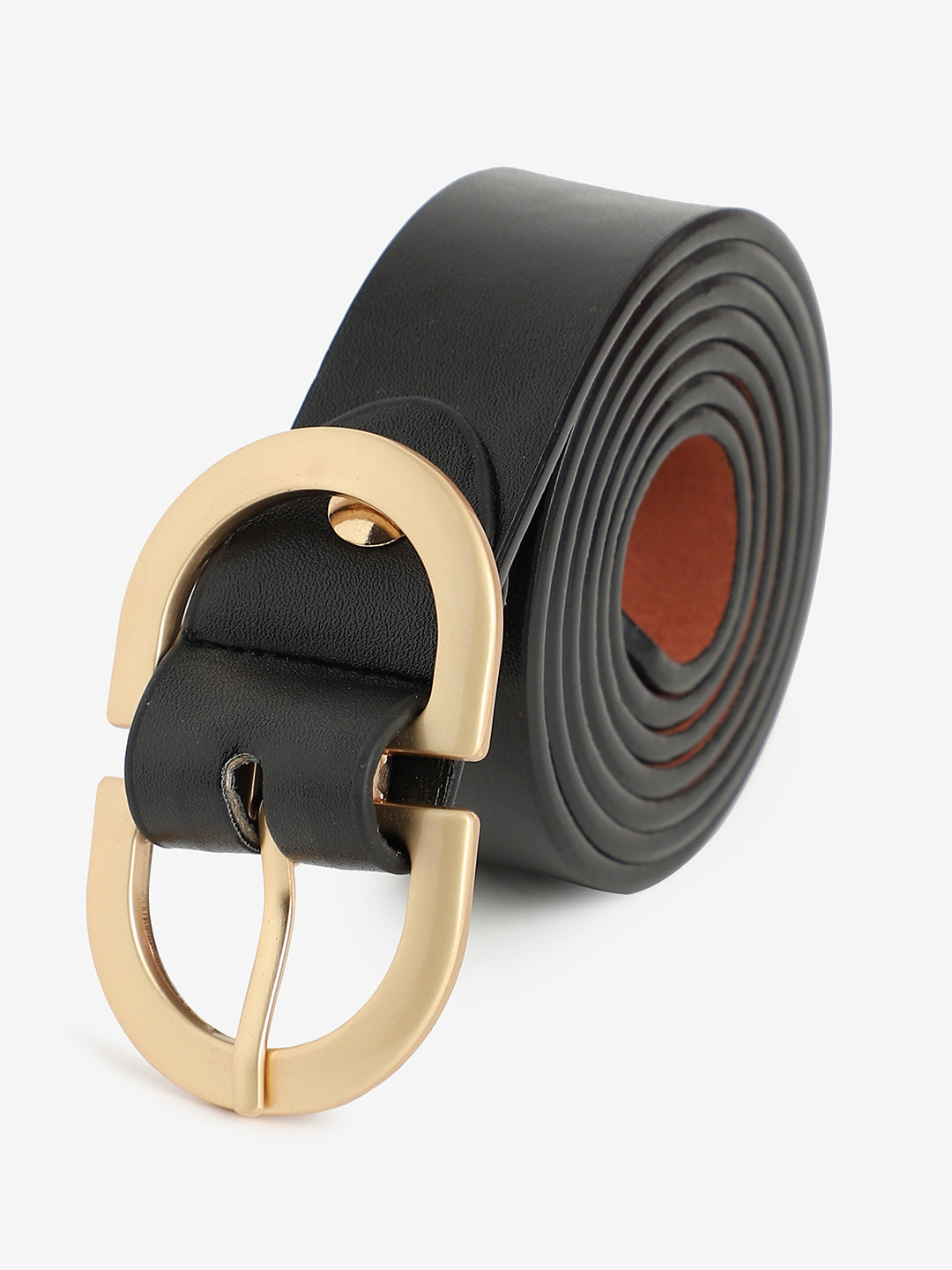 WOMEN BLACK SOLID WAIST BELT
