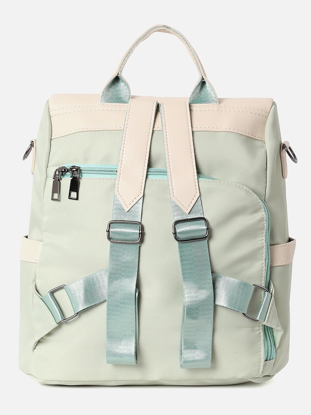 Zea White & Green Backpack