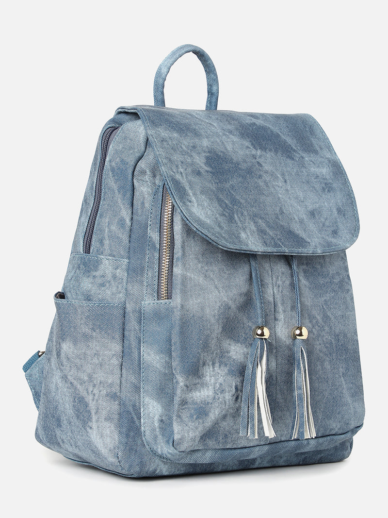Explorer's Essential Shaded Blue Backpack With Pouch