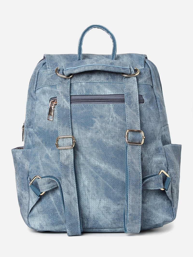 Explorer's Essential Shaded Blue Backpack With Pouch