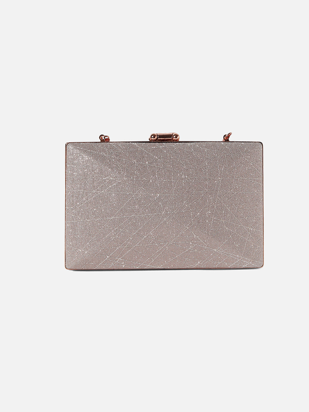 GOLD TEXTURED VEGAN LEATHER CLUTCH