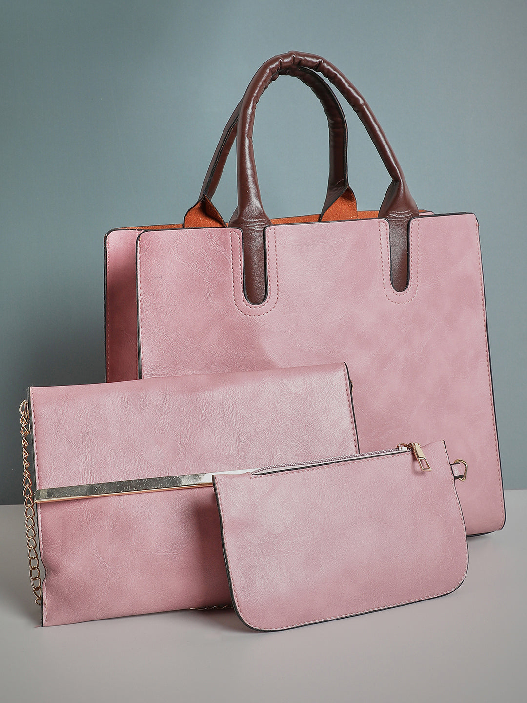 Rose Pink Tote Bag Set