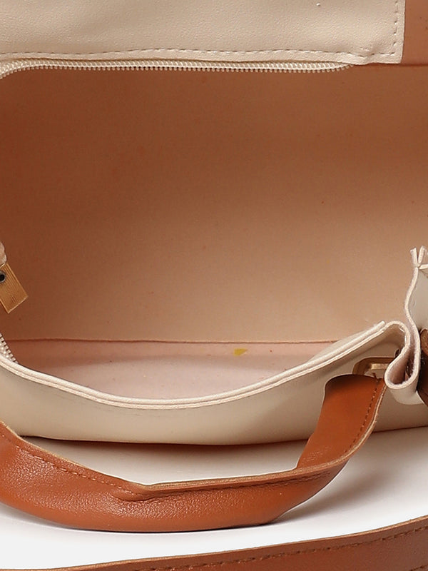 Bianca White Handbag & Pouch
