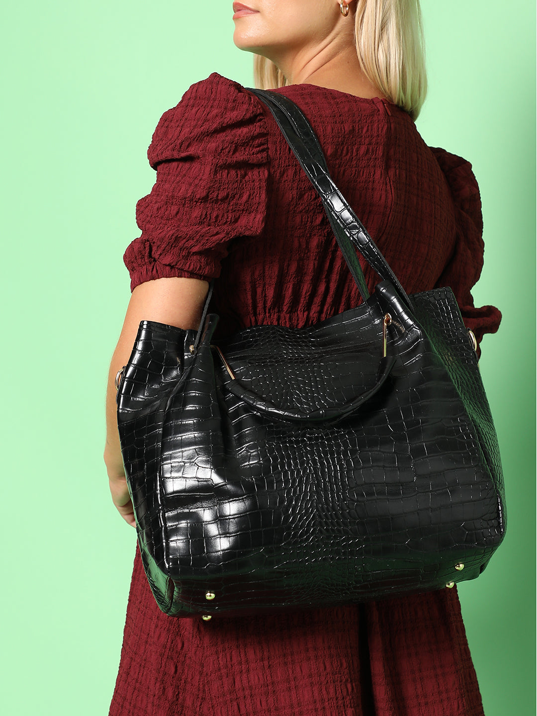 Mabel Black Handbag Set