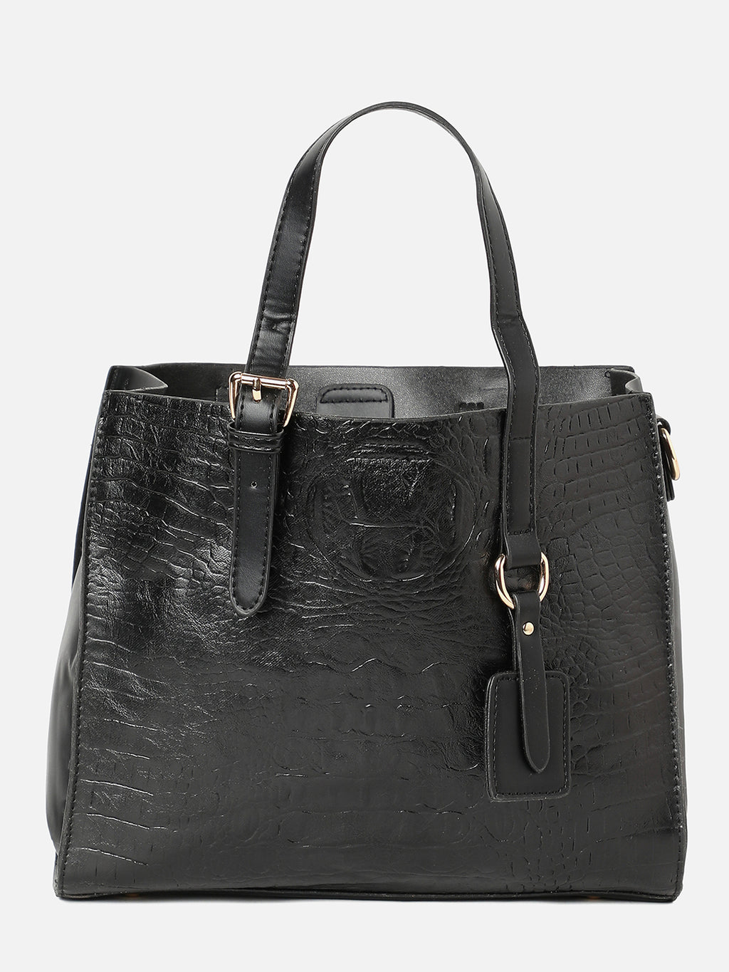 Phantom Black Handbag With Pouch Set