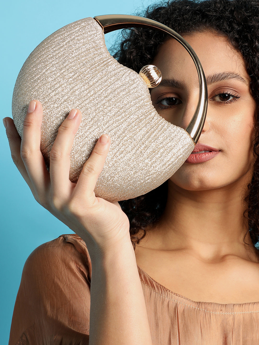 Glimmering Glitz Gold & Silver Clutch