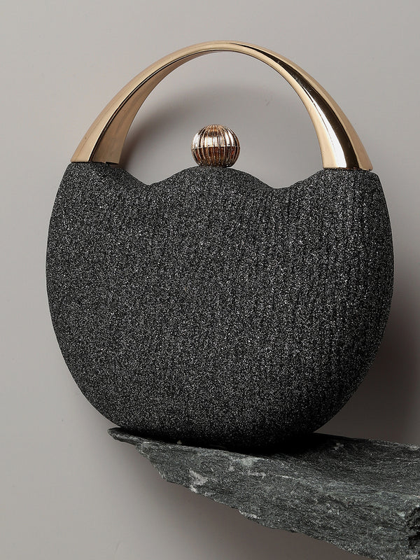 Glimmering Glitz Black Clutch