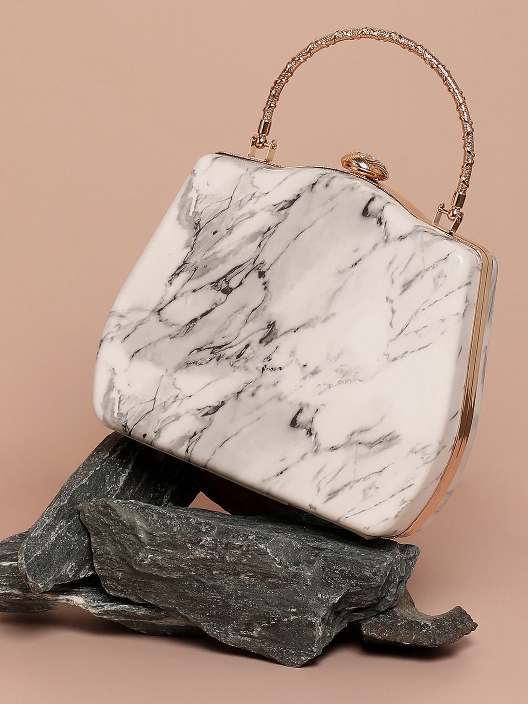 White marble hotsell clutch bag