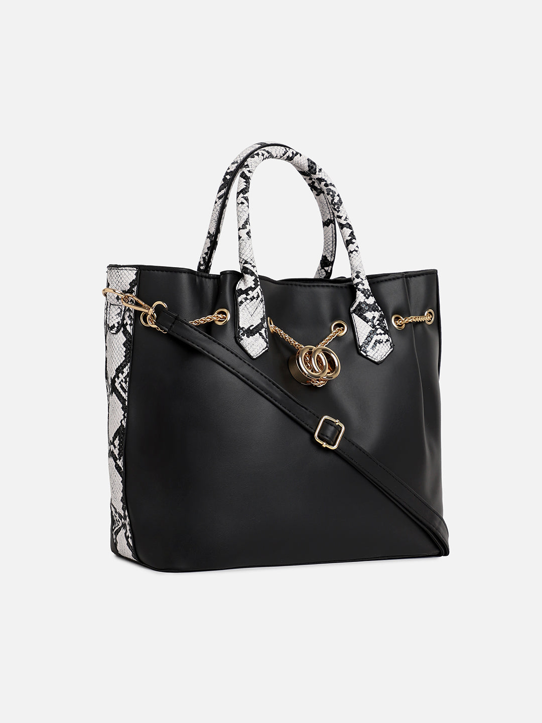 Stella Black HandBag With Pouch Set