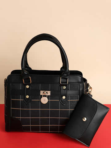 Noir Black Handbag With Pouch