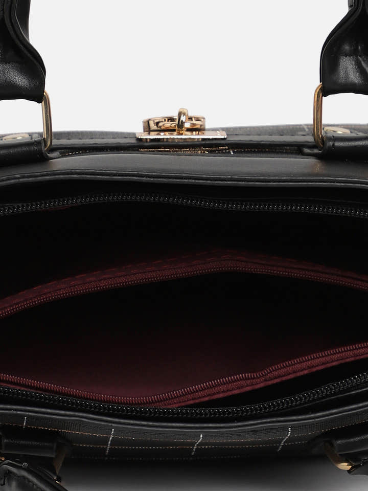 Noir Black Handbag With Pouch
