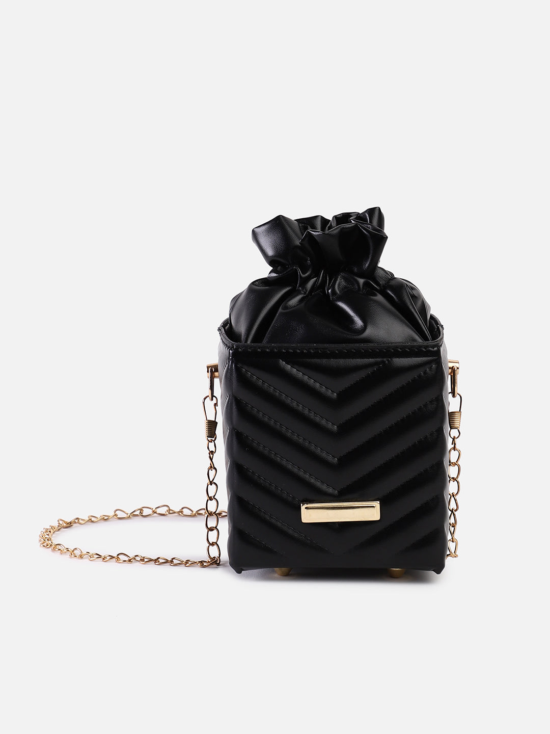 Stormy Black Bucket Bag