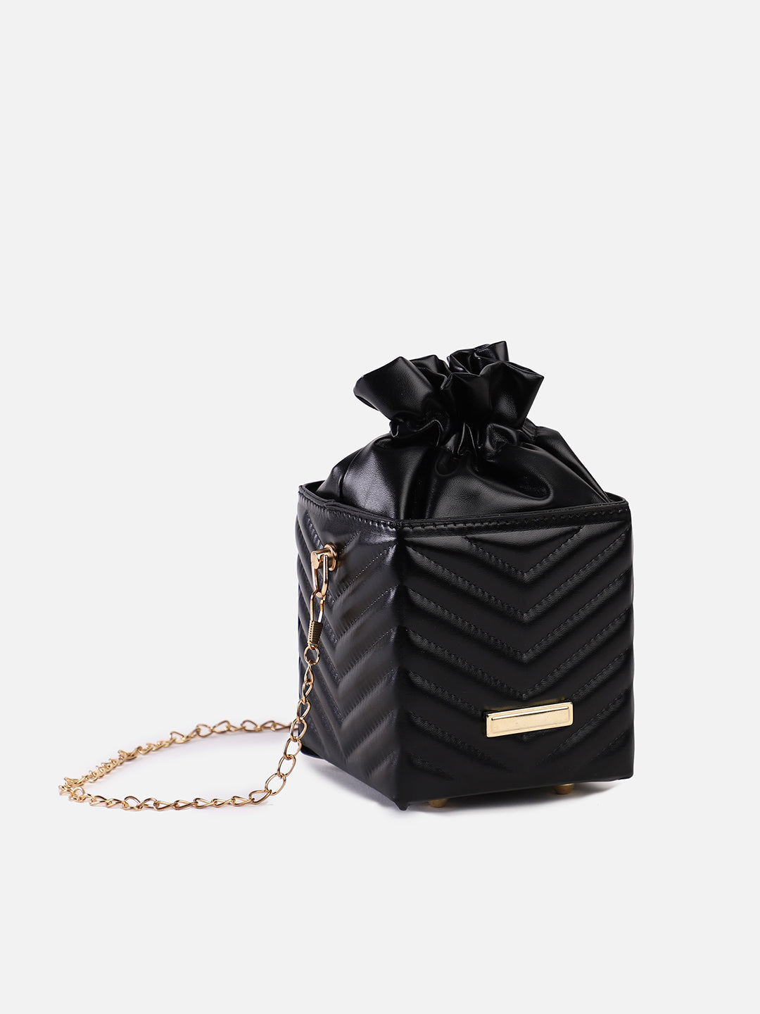 Stormy Black Bucket Bag