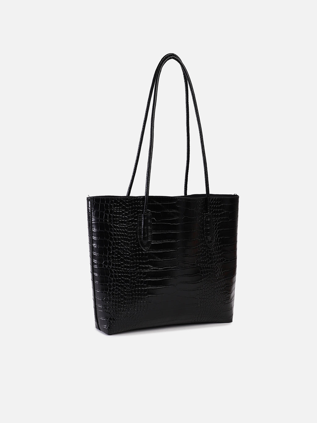 Raven Black Tote Bag With Pouch Set