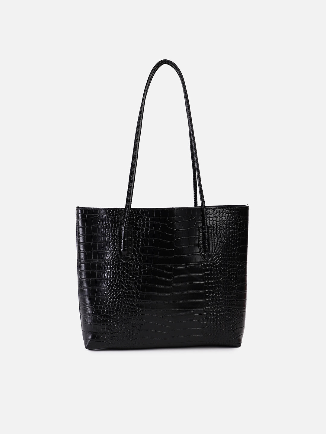 Raven Black Tote Bag With Pouch Set