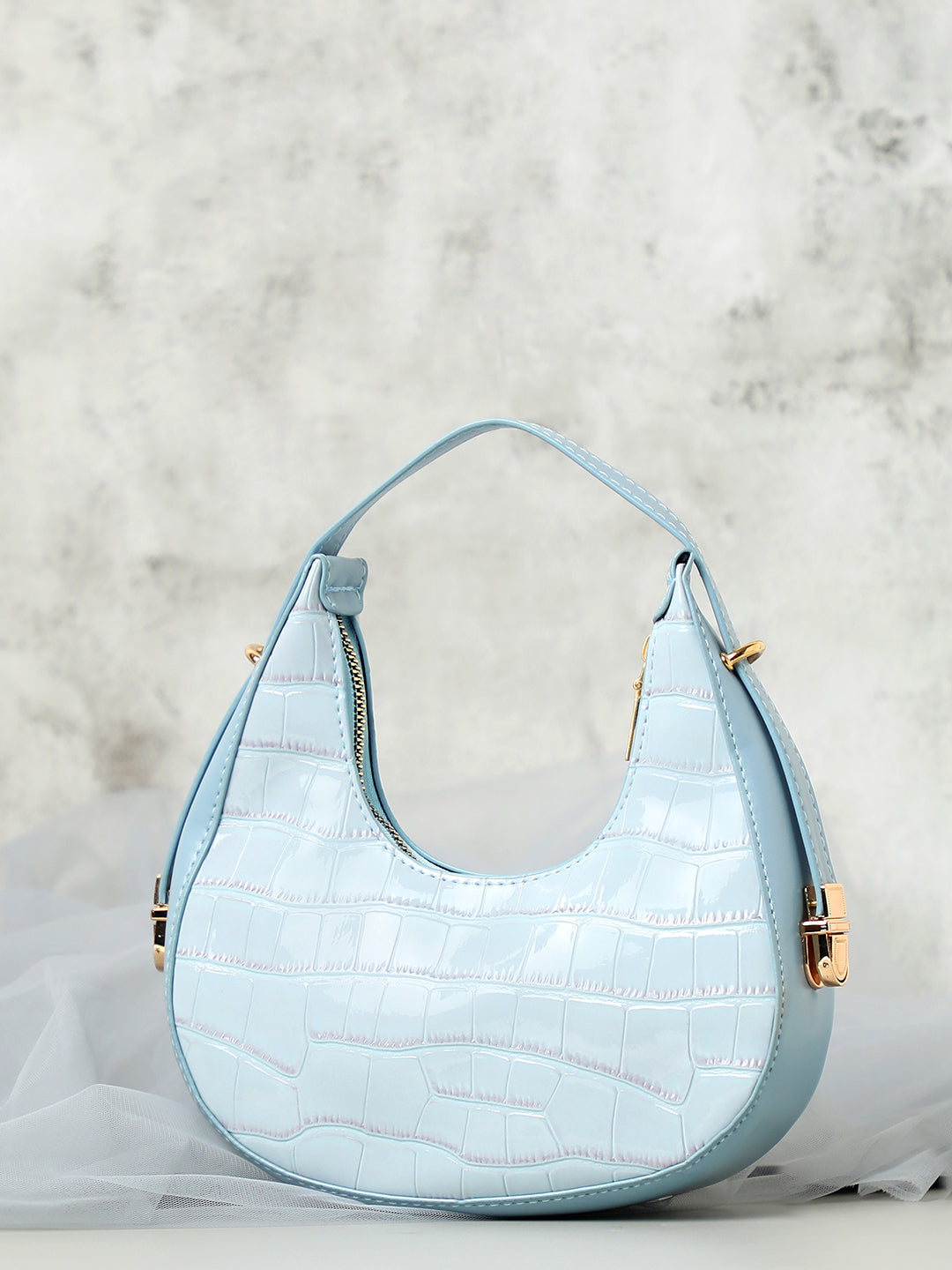 Azure Textured Sky Blue Mini Bag