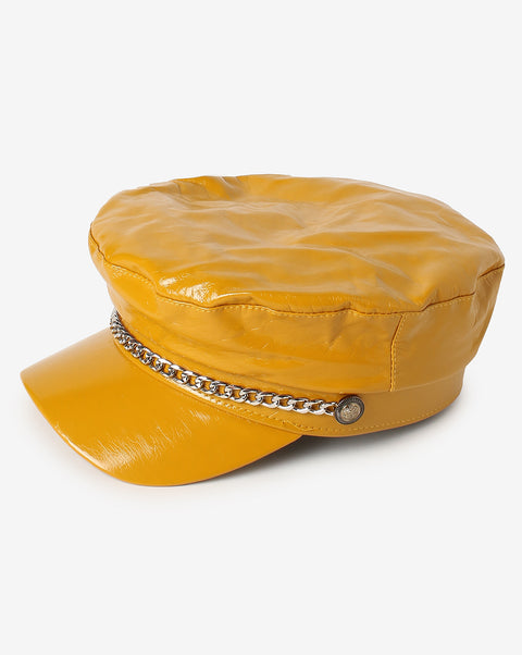 Solid Yellow Beret Cap