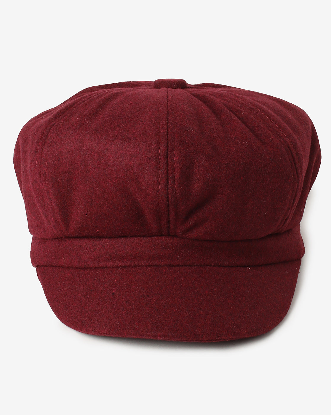Solid Maroon Vintage Newsboy Cap