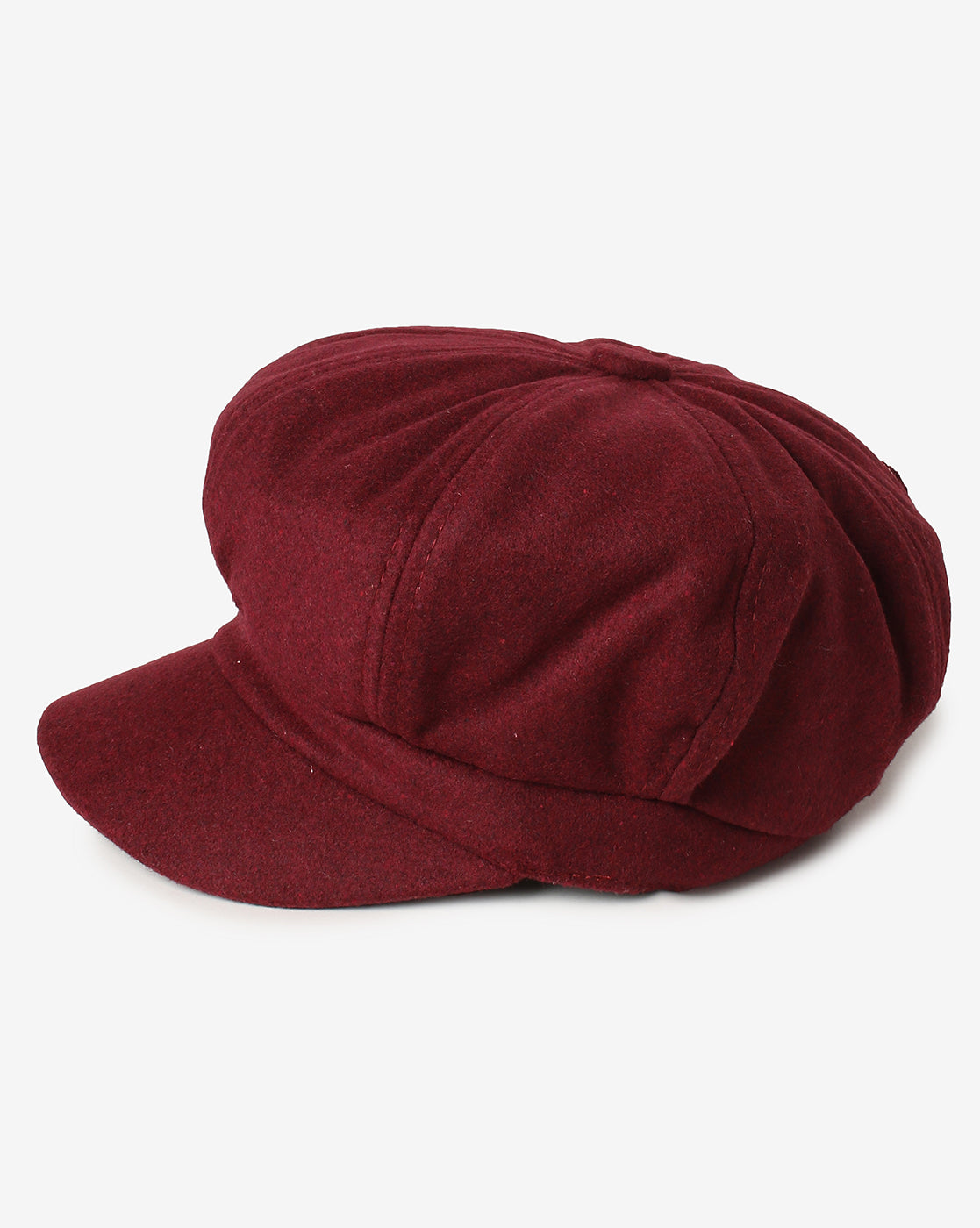 Solid Maroon Vintage Newsboy Cap