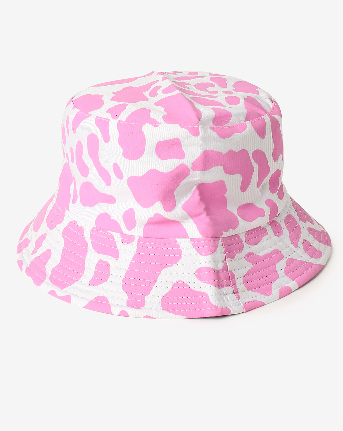 Pink Stylish Printed Bucket Cap