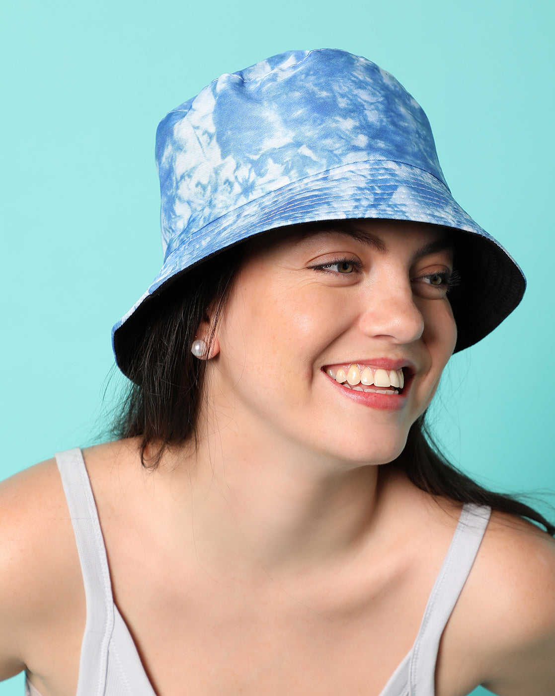 Blue Tie-Dye Bucket Cap