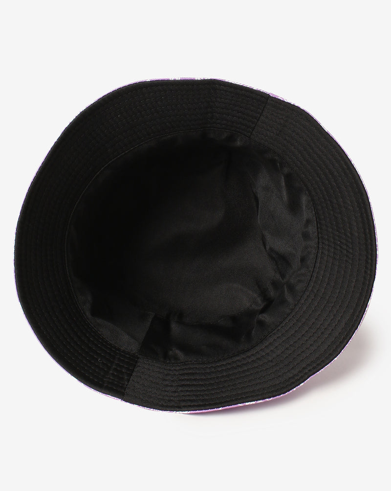 WOMEN PURPLE PRINTED VINTAGE BUCKET HAT