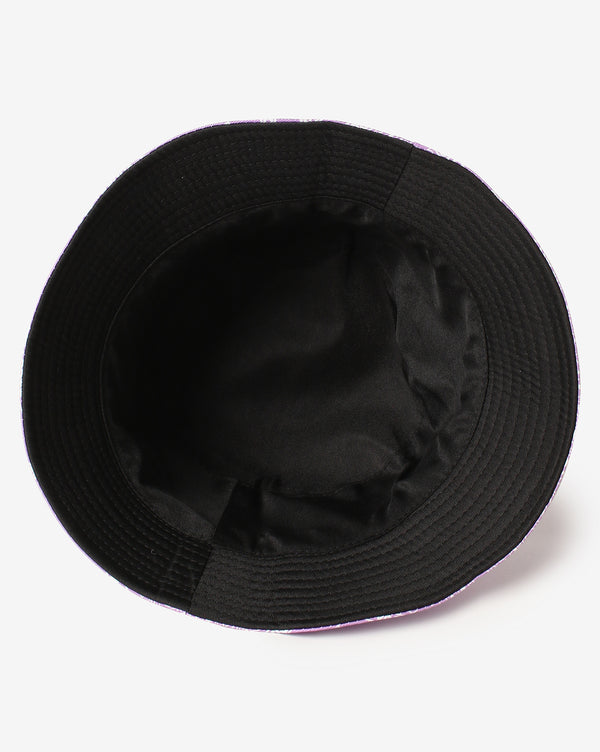 WOMEN PURPLE PRINTED VINTAGE BUCKET HAT