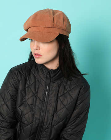 Solid Brown Vintage Breton Cap