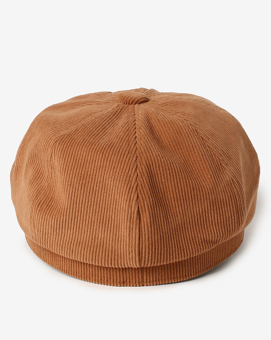 WOMEN SOLID BROWN VINTAGE BRETON CAP
