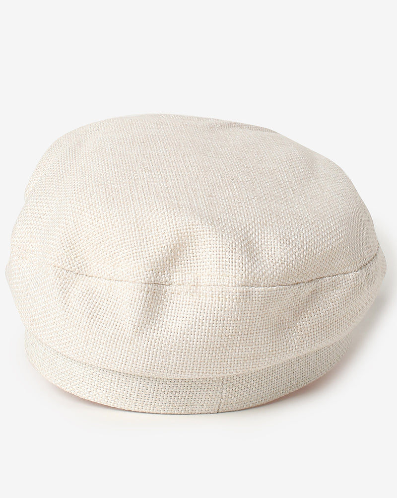 WOMEN WHITE SOLID VINTAGE BRETON CAP