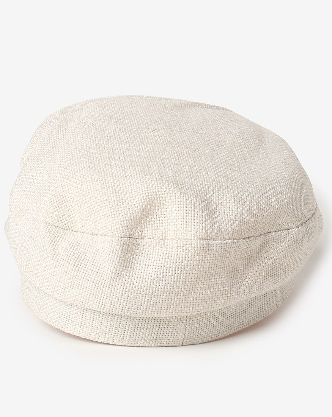 WOMEN WHITE SOLID VINTAGE BRETON CAP