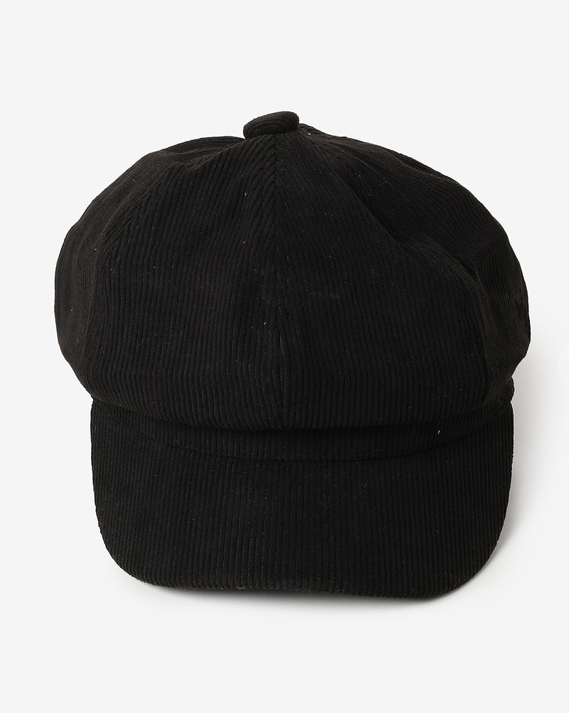 Black Vintage Newsboy Cap