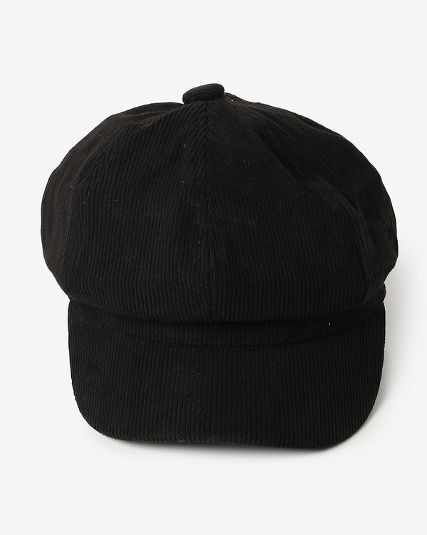 Black Vintage Newsboy Cap