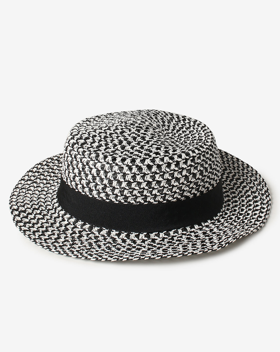 WOMEN BLACK PRINTED FEDORA HAT