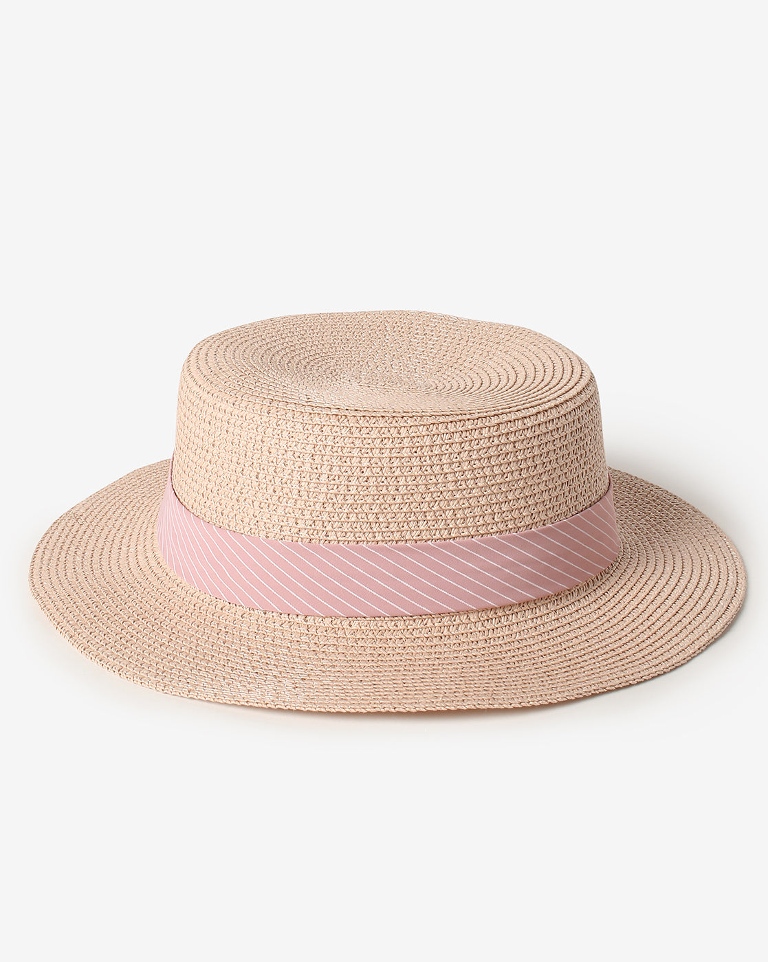 Beige Textured Scarf Sun Hat