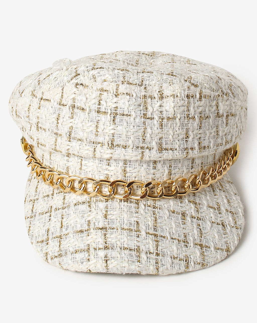 White Textured Breton Cap