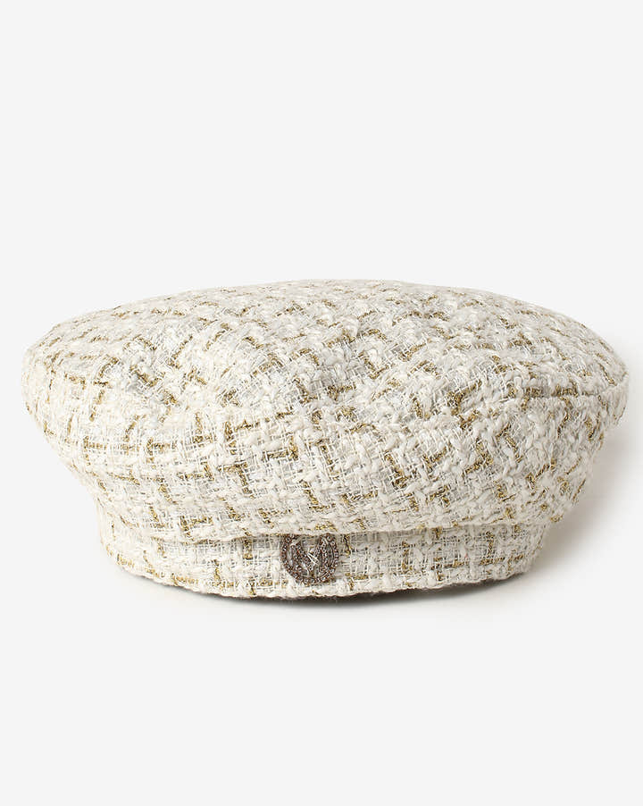 Stylish White Textured Hat
